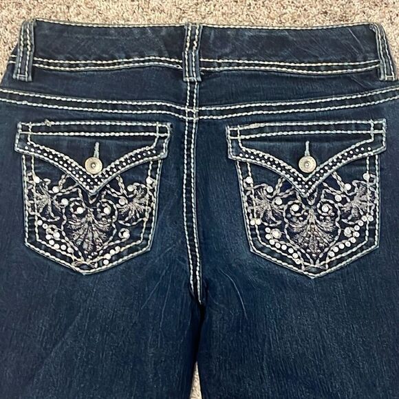 Nine West Thick Stitch Flap Pocket Bootcut Jeans Size 4 - Picture 3 of 7